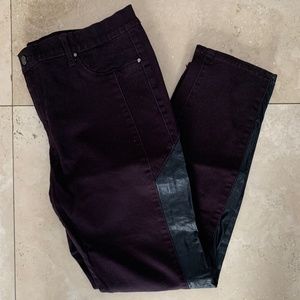 DKNY ● Pleather Siding Pants